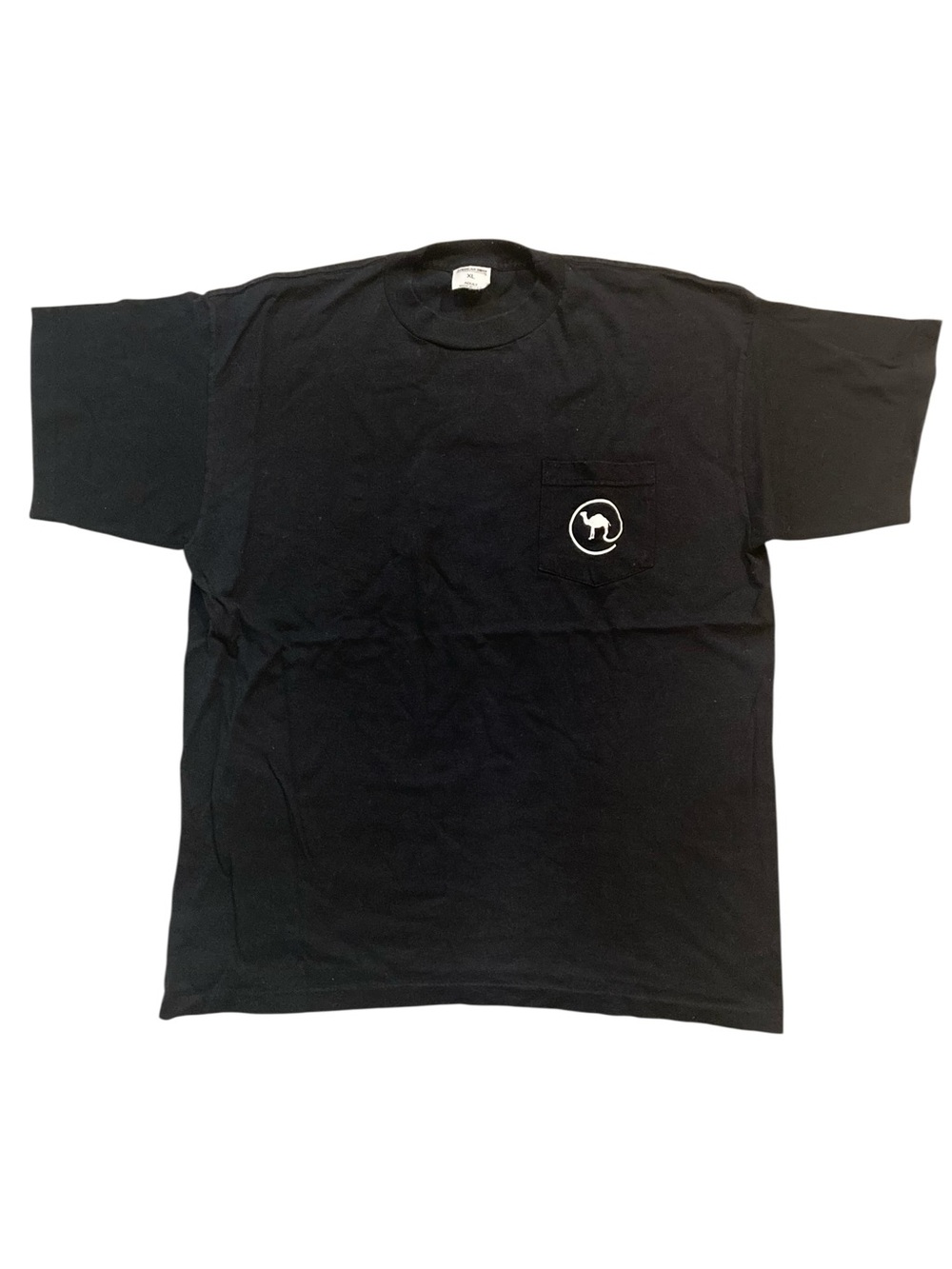 Vintage 1997 Camel "Where It's @" black pocket t-shirt in size XL - Picture 2 of 6